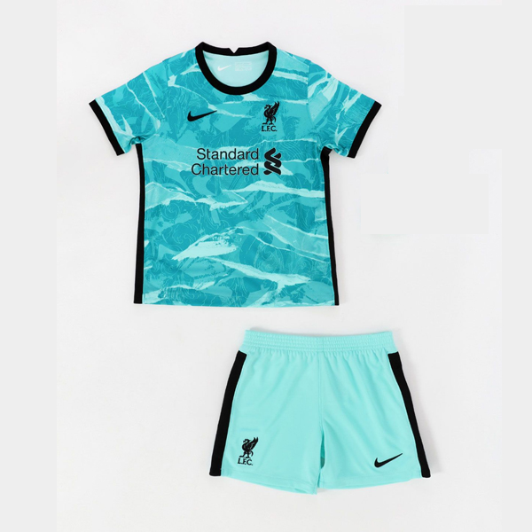 Liverpool Away Soccer Kits Shirt With Shorts Kids 2020/21